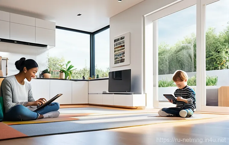 네트워크 프로토콜 이해와 사례 - **Prompt:** A young woman, dressed in comfortable yet stylish home attire, is seated at a well-lit d...