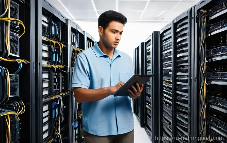 네트워크 유지보수 비용 절감 전략 - **Prompt 1: The IT Infrastructure Audit**
    A wide shot of a slightly messy, realistic IT server r...